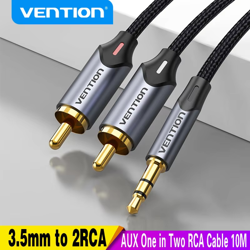 Vention Cabo RCA 3.5mm Para 2RCA Divisor Jack 3.5 De Áudio Smartphone Amplificador Home Theater AUX