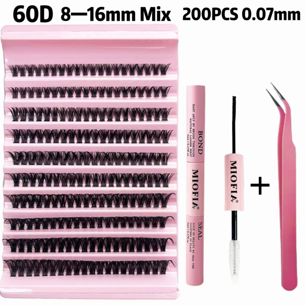 200 tufos C/D volume cílios naturais 8-16mm cílios misturados em Oferta na Shopee