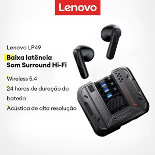 Lenovo LP49 Fone De Ouvido Bluetooth Cancelamento de ruído de movimento Smart Touch em Oferta na Shopee