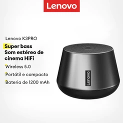 Lenovo K3 PRO Alto-Falante Bluetooth HIFI Som Estéreo HD Portátil À Prova D'água 5.0