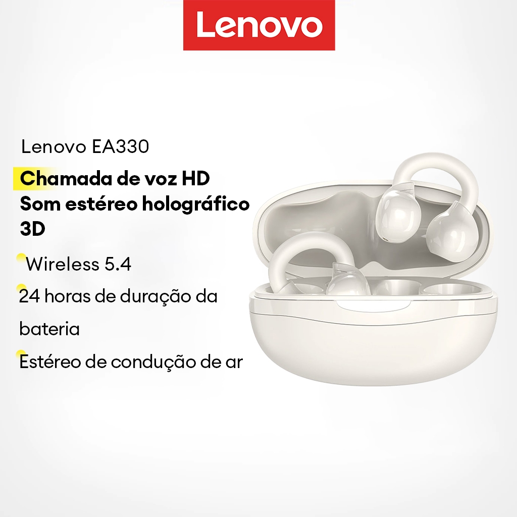 Lenovo EA330 Fone De Ouvido Bluetooth HD Talk Sem Queda Em Movimento Confortável De Usar em Oferta na Shopee
