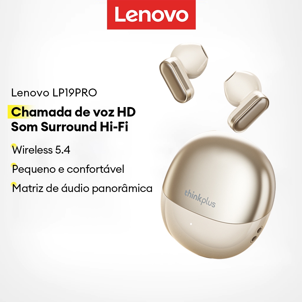 Lenovo LP19 PRO Fone De Ouvido Bluetooth HIFI Qualidade De Som Esportes Bateria De Grande Capacidade À Prova D'água em Oferta na Shopee