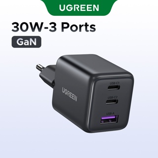 Carregador UGREEN 30W USB C Nexode GaN PPS Bloco De Parede Rápido Compacto Adaptador De Alimentação-Para iPhone 16 Pro M