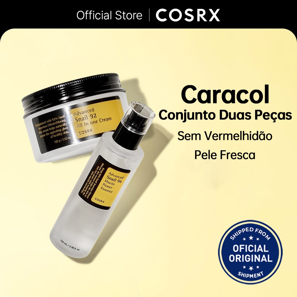 COSRX Oficial Conjunto Soros e Cremes Snail Duo Para Antienvelhecimento e Nutrição Melhoria Das Rugas em Oferta na Shopee