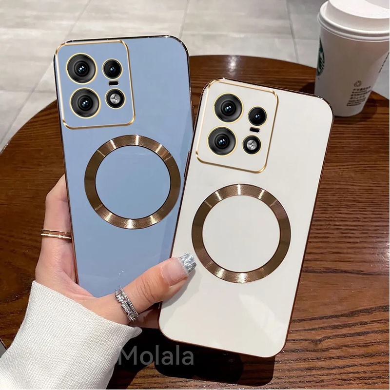 Capa De Telefone Para Motorola Edge 50 Pro 5G Carregamento De metal Magnético Si