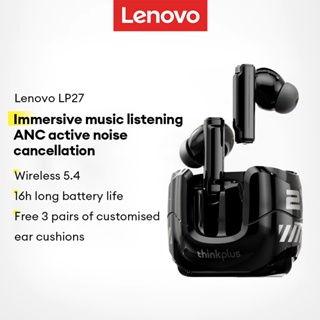 Lenovo LP27 Fones De Ouvido Bluetooth ANC Redução De Ruído Ativo 16H Playtime Smart Touch Bluetooth5.4 em Oferta na Shopee
