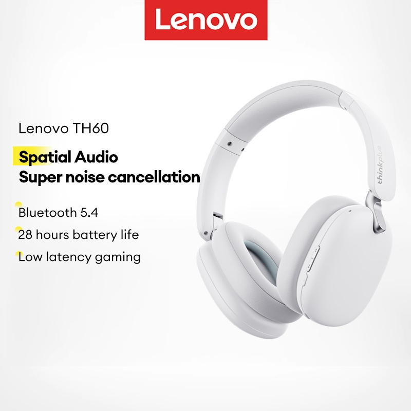 Lenovo TH60 Fones De Ouvido Bluetooth ANC Cancelamento Inteligente De Ruído Chip Para Jogos De Baixa Latência