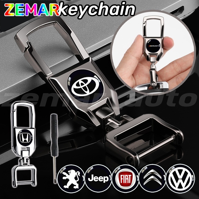 Chaveiro De Metal Para Carro , Motocicleta , Porta-Chaves Universal 360 ° Rodar HR-V Fit Civic City Corolla Cruz Hilux em Oferta na Shopee