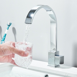 Torneira Para Banheiro Bancada Luxo Metal Bica Móvel Cromada Água Fria Única em Oferta na Shopee