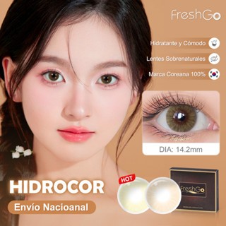 FreshGo HIDROCOR Lente De Contato Colorida Anual Natural 14.2 mm Brasil envia entrega rápida