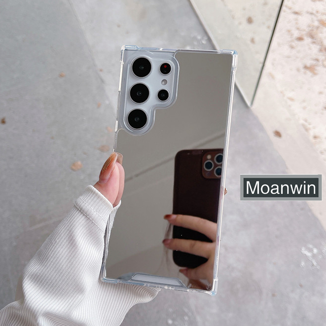 Capa De Telefone Espelhada À Prova De Choque Para Samsung S21 S22 S23 S24 S25 Ultra Plus FE Note 20 A06 A16 A26 A36 A56