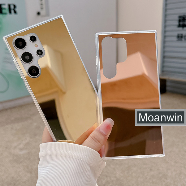Capa De Telefone Espelhada Galvanizada Ultrafina Adequada Para Samsung S25 S24 S23 S22 S21 Ultra Plus FE Absorção De Cho em Oferta na Shopee