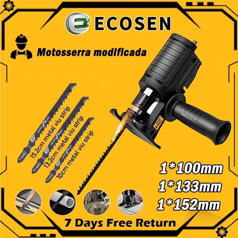 Serra Tico-Tico Elétrica para Furadeira e Parafusadeira, Ferramenta de Corte p/ Madeira  Kit Serra Adaptador