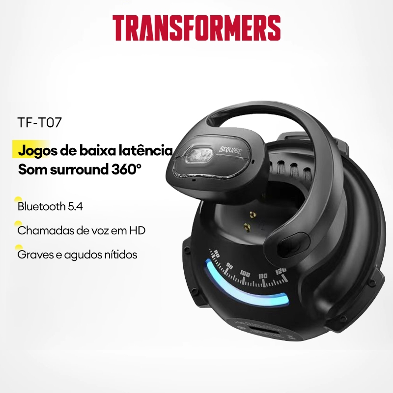 Transformers TF-T07 Fone de ouvido Bluetooth Esporte IPX5 à prova d'água Esporte preferido