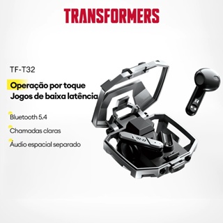 Transformers TF-T32 Fone De Ouvido Bluetooth  Mecânico Caixa De Metal Controle De Toque Graves e agudos nítidos em Oferta na Shopee