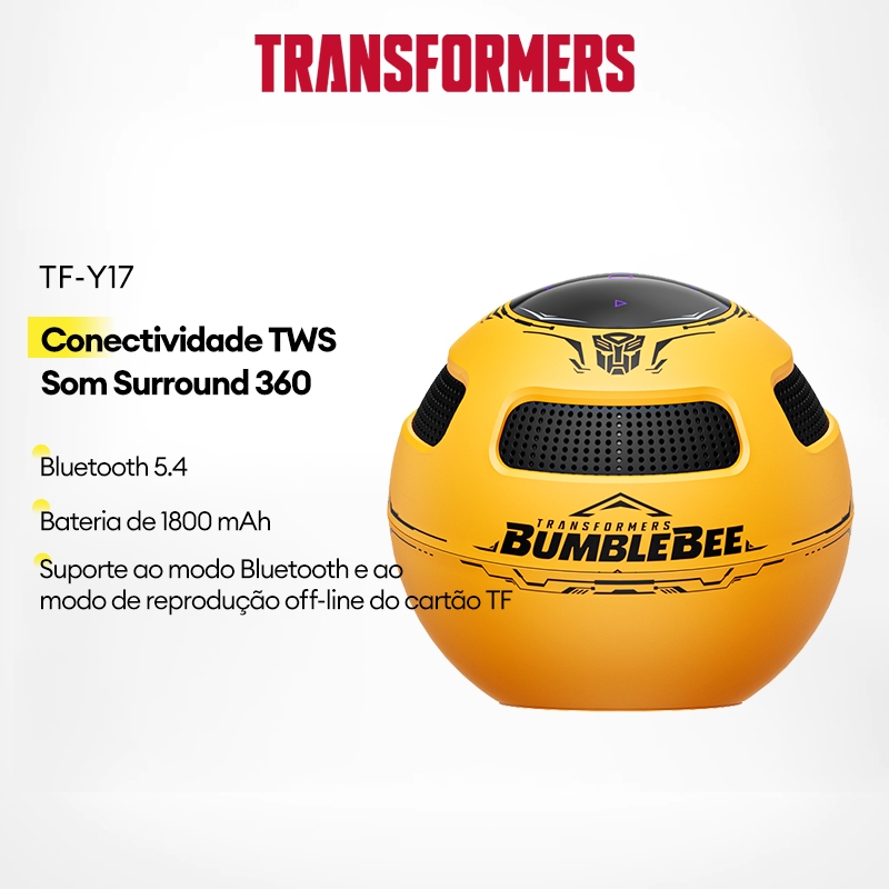 Transformers TF-Y17 Alto-Falante Bluetooth Subwoofer estéreo portátil sem fio (1200mAh) em Oferta na Shopee
