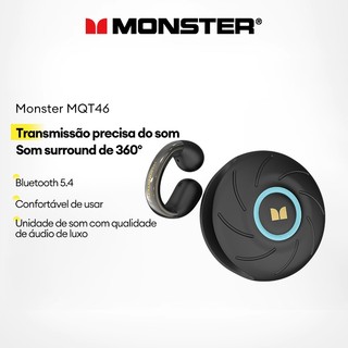 Monster MQT46 Fone De Ouvido Bluetooth Esportivo Sem Queda De Qualidade De Som Nítida