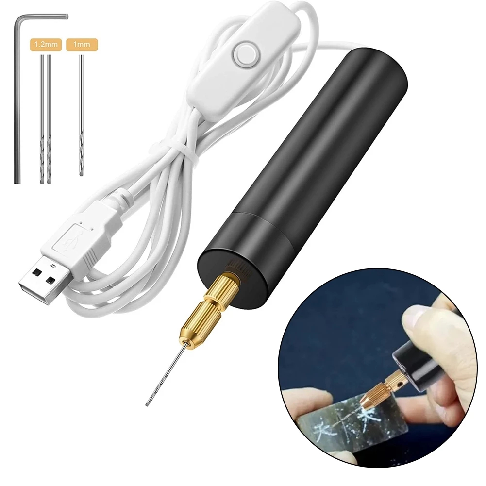 Kit de Mini Broca Elétrica Manual De 5V Com Rotativa Portátil Alimentada Por USB De Torção Utilizada Para Jóias De Resin em Oferta na Shopee
