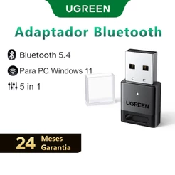UGREEN USB Bluetooth 5.4 5.3 Adaptador Receptor De Transmissor Sem Fio Dongle Para PC Windows 11 10 8.1 7 Fone De Ouvido