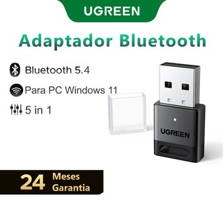 UGREEN Adaptador Sem Fio UGREEN USB Bluetooth 5.4 Receptor De Transmissor Dongle Para PC Windows 11 10 8.1 7 em Oferta na Shopee