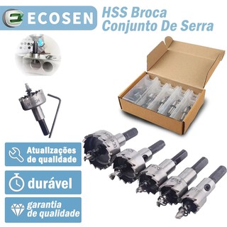 Kit 5 Brocas Serra Copo Furar Ferro Aço Metal 16/18,5/20/25/30mm Mm em Oferta na Shopee