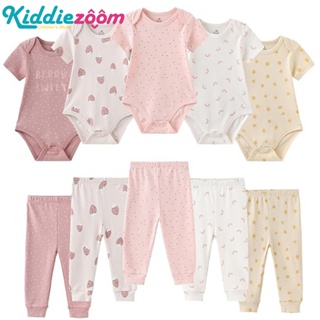 Conjunto De Roupas Para Bebês Recém-Nascidos De Manga Curta , Algodão Macio , Body + Calças , Roupa Infantil , Presente em Oferta na Shopee