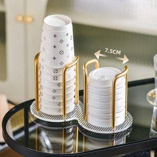 Suporte Para Copos Acrílico Descartável De Chá De Água Prateleira Com Canecas De Pau Mais Longo Organizador Doméstico em Oferta na Shopee