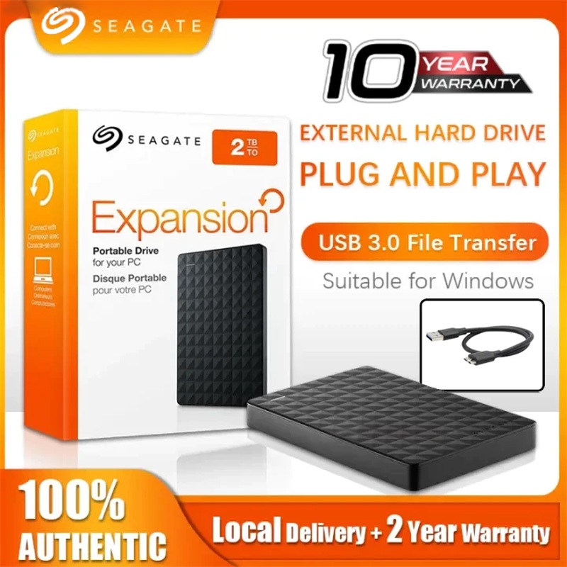 Seagate Hd Externo Original Grande Capacidade 1Tb 2Tb 4Tb Disco Rígido Portátil Usb 3.0 Portable Hdd
