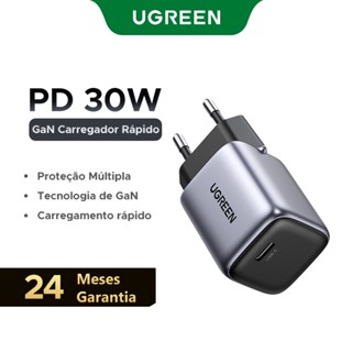 UGREEN PD 20W 30W PPS 25W GaN Carregador Rápido USB Tipo C PD3.0 QC3.0 Carregamento Para iPhone11-15 Samsung S22 Huawei em Oferta na Shopee