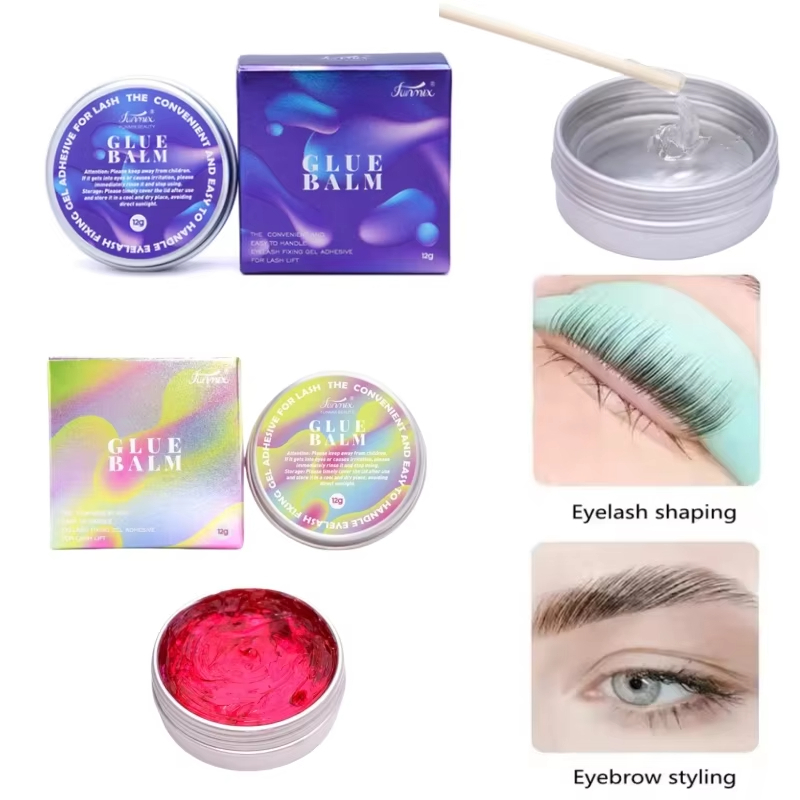 Funmix 12g Transparente/Vermelho Lash Lift Bálsamo De Cola Sólida À Prova D'água Sobrancelha Cílios Levantamento Agente 