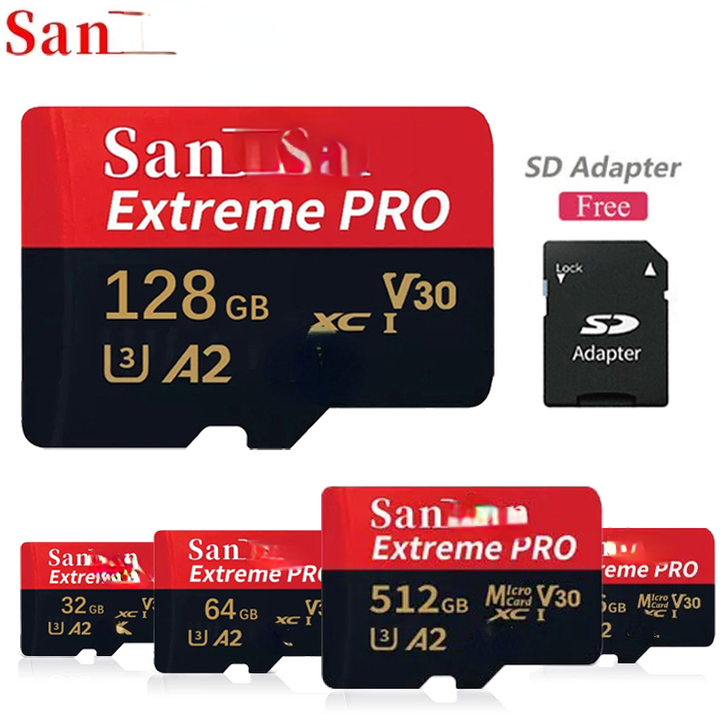 Cartão De Memória Extreme Pro 512 Gb 1 Tb 1024 micro SD 4 128 256 TF 16 32 64 Class10