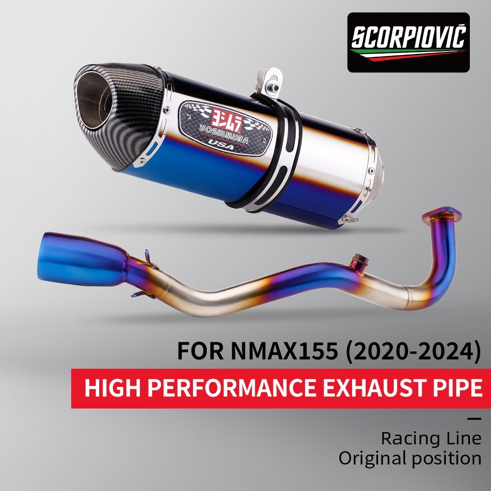Escorregar Para NMAX 125 155 NMAX125 NMAX155 2021 2022 Escape Da Motocicleta Moto Modificar Tubo De Ligação Frontal Com 