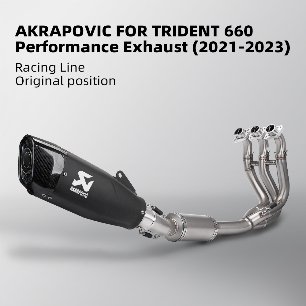 ForTrident660 Tiger 660 Sport 2021 2022 2023 Silenciador De Escapamento De Motocicleta Sistema Completo