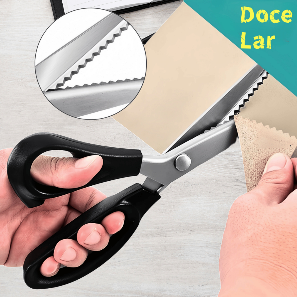 Tesoura Picotar Tecido 24cm – Corte em Ondas, Acabamento Profissional