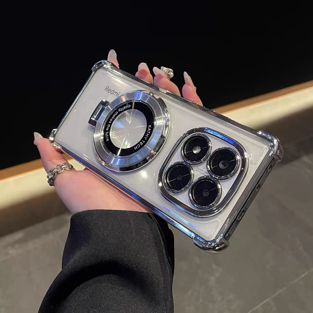 Capa De Telefone Para Xiaomi POCO X7 Redmi Note 14 Pro + note14 Airbag Suporte Magnético Transparente Traseira em Oferta na Shopee