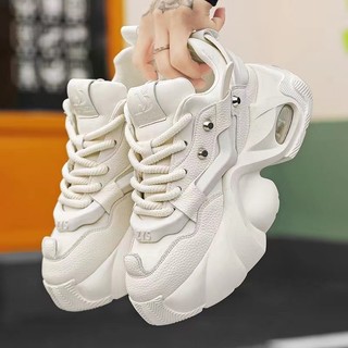 Tênis Casual Masculino Estilo Dad Solado Alto Tamanho Grande Sapatos Macios Para Caminhada Uso Diário 2 Cores