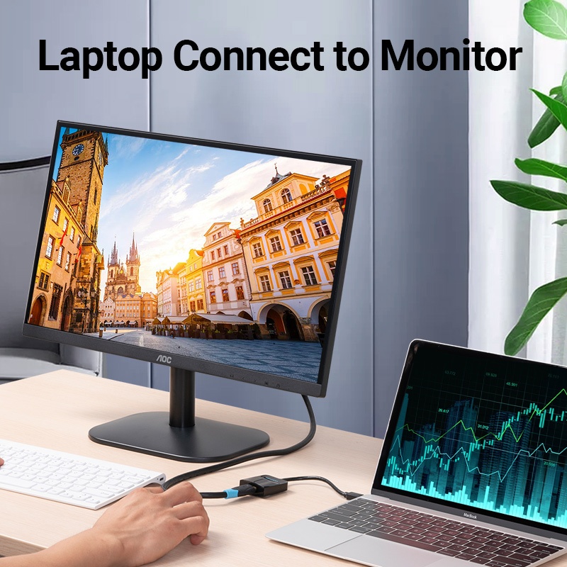 Detalhes do Vention Adaptador USB C Para HDMI Tipo (Compatível Com Thunderbolt 3) Cabo Conversor 4K Samsung Galaxy S10/S9/S8 Dell XP
