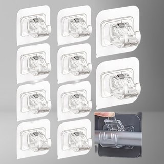 Kit 4/10 Peças Suporte De Varão De Cortina Adesivo Gancho em Oferta na Shopee
