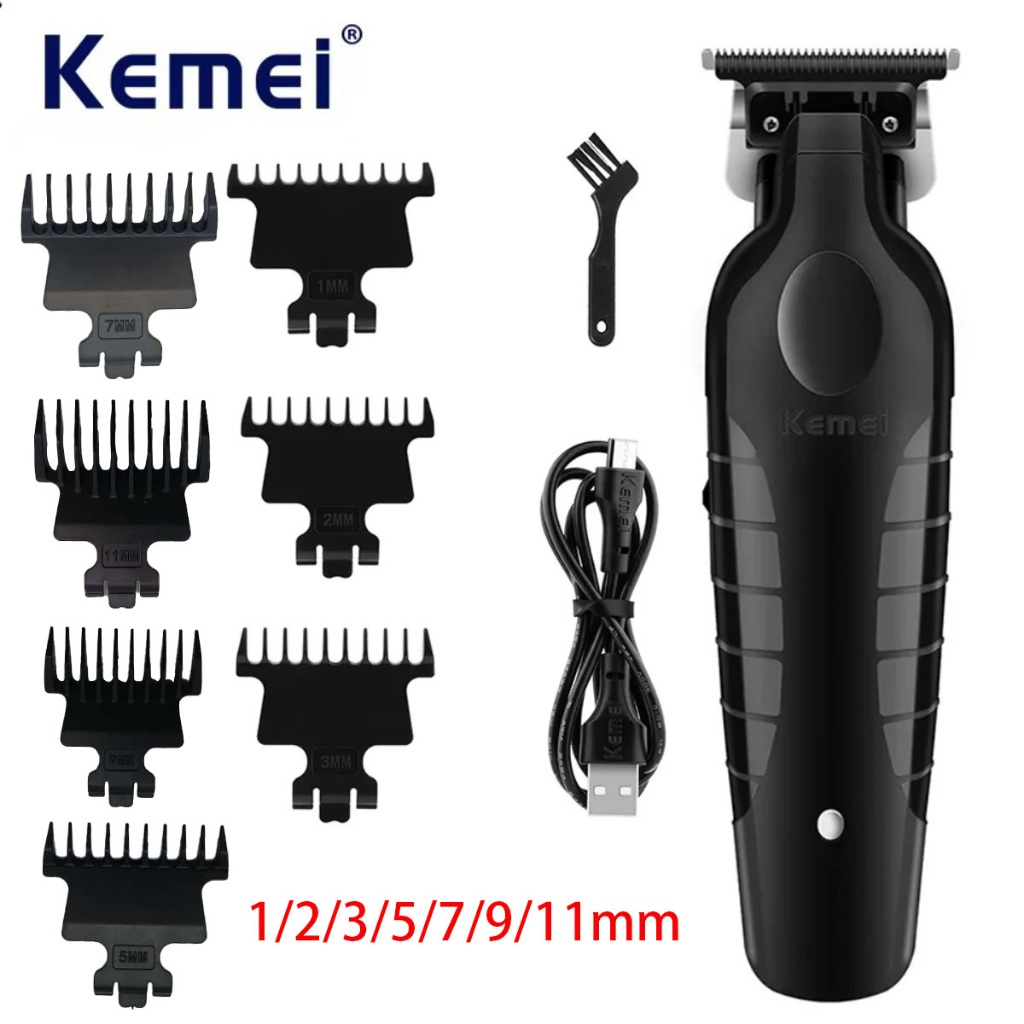 Kemei 2299 Barbeiro Aparador De Cabelo Sem Fio 0mm Zero Gaped Escultura Clipper Detailer Profissional Máquina Corte Acab em Oferta na Shopee