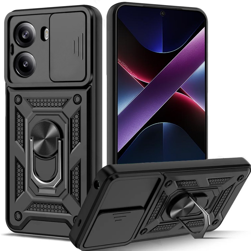 Caso de telefone rígido resistente à prova de choque com suporte Poco X8 Pro Max X7 Pro X6 Pro X5 Pro F7 Pro C75 C65