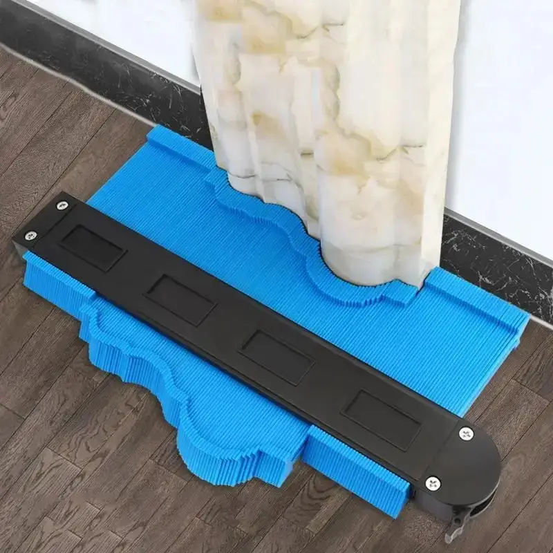 Régua de Contorno Gabarito Copiador de Cantos Para Contorno Irregulares Quinas Pisos Azulejos Trena em Oferta na Shopee