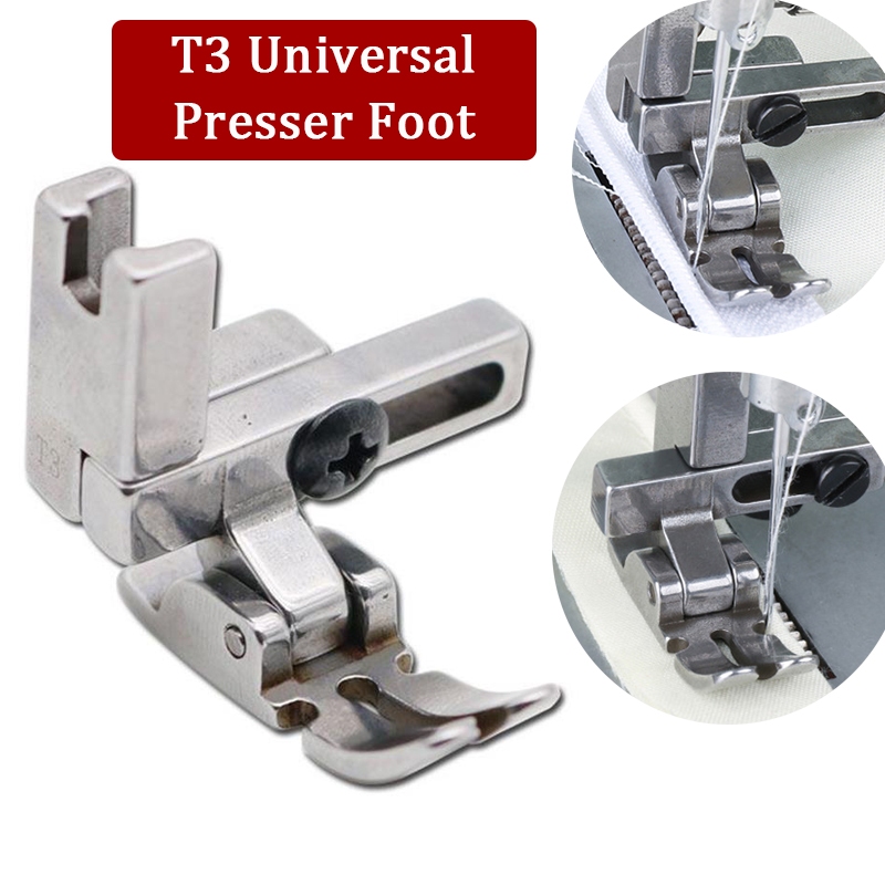 Kit 02 Calcador Pezinho Reta Zíper Universal T3 Ajustá 3 Em 1 em Oferta na Shopee