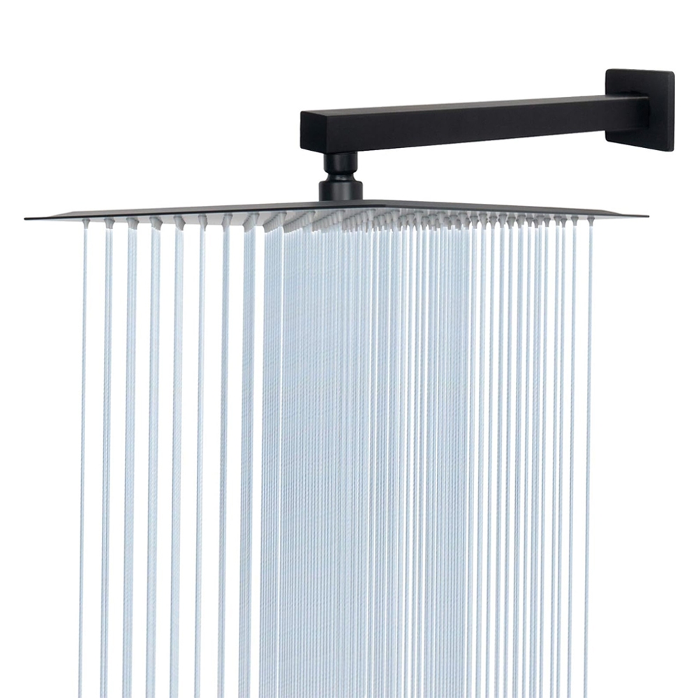 Chuveiro Ducha 30x30 Preto Inox 304 Quadrado Reto/Articulado Banheiro Piscina Area Externa em Oferta na Shopee