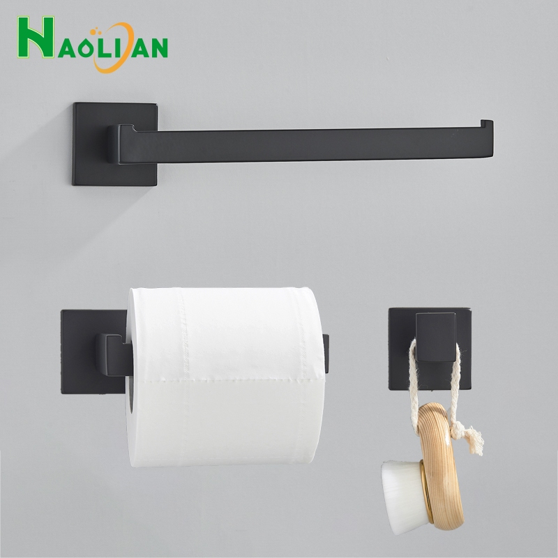 Porta Papel Higiênico Alta Qualidade Gancho Banheiro Aço Inox 304 Suporte Banheiro Porta Toalha Preto em Oferta na Shopee