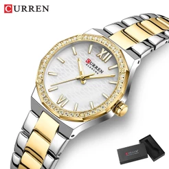 Original CURREN Relógio Feminino Marca De Luxo Genuíno Aço Inoxidável À Prova D'água Luminoso Pequeno Mostrador Moda Cem