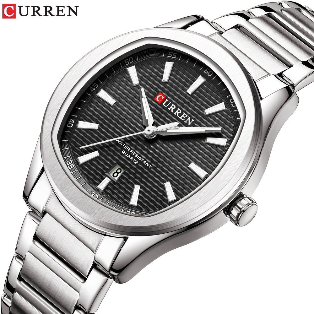 CURREN Relógio Masculino Original Autêntico Moda Simples Ponteiro Luminoso Casual Negócios Quartzo À Prova D'água 8474 X - Watches