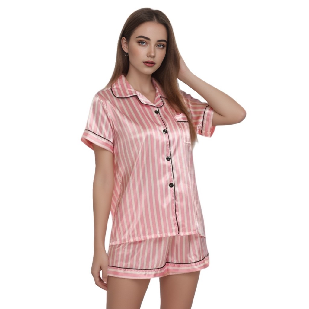 Pijama listrado de cetim. Temos vários tamanhos P,M,G,GG