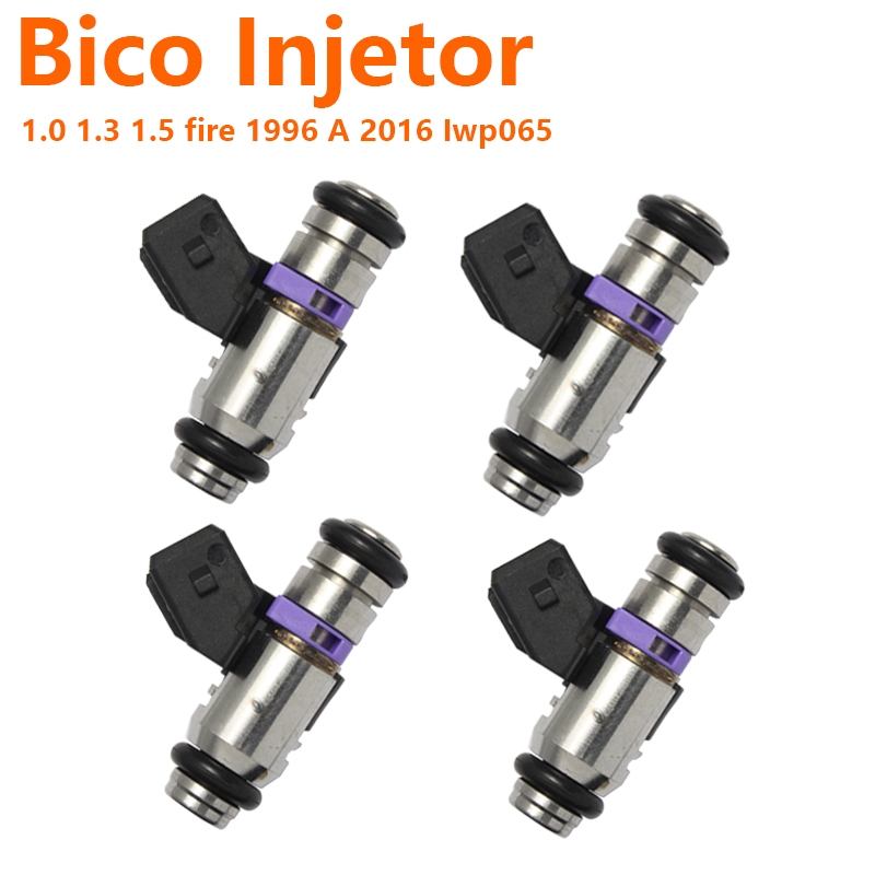 Kit com 4 Bicos Injetores IWP065 Novo para Fiat Palio, Siena, Uno 1.0 1.3 1.5 8V (96 a 16) - Código 50101302