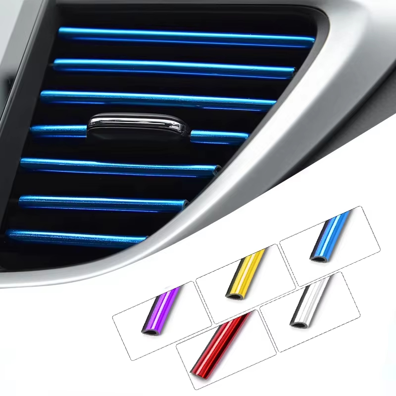 Adesivo De Decoração De Grade De Tomada De Ar De Carro , Condicionado Tira Decorativa Em Forma De U em Oferta na Shopee