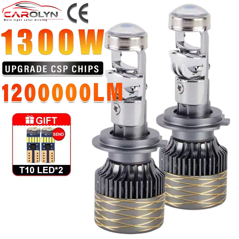 Carolyn H7 LED mini lente do projetor H4 lâmpada de farol de carro LED driver light Hi/Lo Beam farol